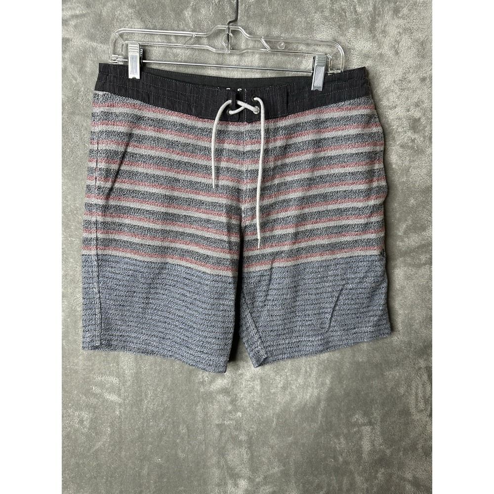 Vissla Shorts Men's Medium Terry cloth Casual Athletic Board Striped Beach